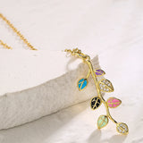 Colorful Enamel Geometry Pendant Necklace for Women