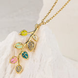 Colorful Enamel Geometry Pendant Necklace for Women
