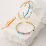 Multi-Color Devil's Eye Bangle Bracelet Women's Jewelry