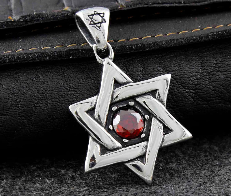 Star of David Pendant with Zircon Gift nj019