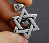 Star of David Pendant with Zircon Gift nj019
