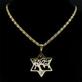 Star of David Tree of Life Necklace Hollow Pendant Hexagram Plant