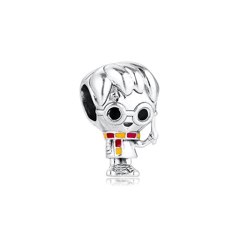 Express Train Charm Beads Christmas Keychain Bracelet Perfume Mother Kids Silver