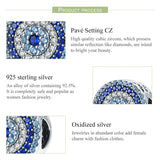 Magic Eye Zircon Round Charm 925 Sterling Silver Bracelet Beads Pendant