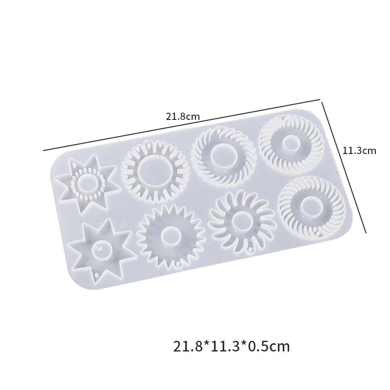 Punk Style Magic Gear Pendant Mold for Jewelry Making