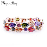 Rose Zircon Crystal Bracelets & Bangles Wholesale Jewelry MKY2412