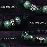 Polar Stone Beads Bracelet with Zircon Microscope for Meditation