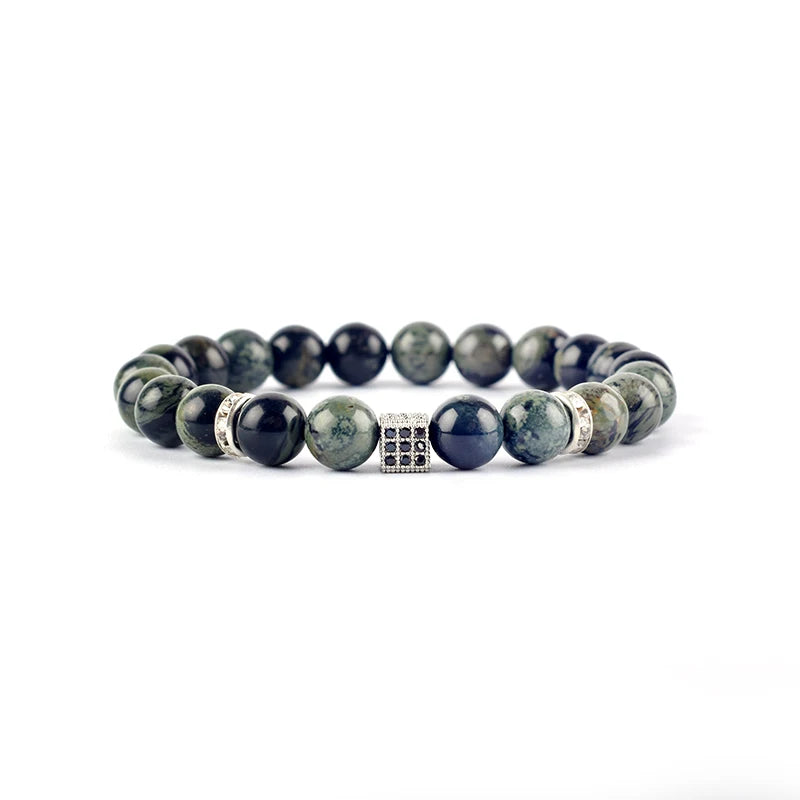 Polar Stone Beads Bracelet with Zircon Microscope for Meditation
