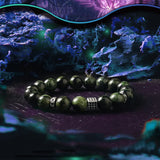Polar Stone Beads Bracelet with Zircon Microscope for Meditation