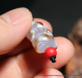 Magic Power Tibetan Old Agate Da Peng Bird Of Freedom Sculptural dZi Bead