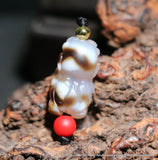Magic Power Tibetan Old Agate Da Peng Bird Of Freedom Sculptural dZi Bead