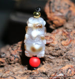 Magic Power Tibetan Old Agate Da Peng Bird Of Freedom Sculptural dZi Bead
