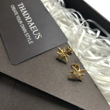 Magic Star Spell Studs Earrings Yellow Handcrafted Jewelry 925 Sterling Silver