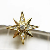Magic Star Spell Studs Earrings Yellow Handcrafted Jewelry 925 Sterling Silver