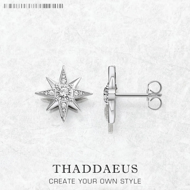 Magic Star Studs Earrings 925 Sterling Silver