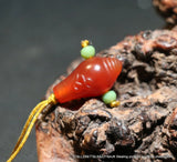 Tibetan Old Agate FALUO Totem 3 hole dZi Bead for DIY Talisman