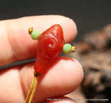 Tibetan Old Agate FALUO Totem 3 hole dZi Bead for DIY Talisman