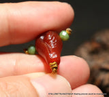 Tibetan Old Agate FALUO Totem 3 hole dZi Bead for DIY Talisman