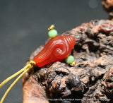 Tibetan Old Agate FALUO Totem 3 hole dZi Bead for DIY Talisman