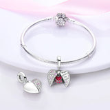 Magical Magnet Paw Footprint Heart Angel Wings Dangle Charm for Jewelry Making