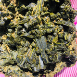 Green Tourmaline Quartz Crystal Mineral Specimen Spiritual Healing