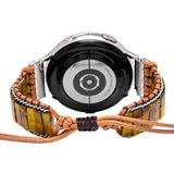 Tiger-eye Stone Tube Shape Watch Strap Natural Stone Smart Watch Band