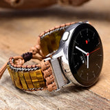 Tiger-eye Stone Tube Shape Watch Strap Natural Stone Smart Watch Band