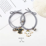 Magnet Animal Bracelets for Couple Weave Rope Friends Gift Jewelry