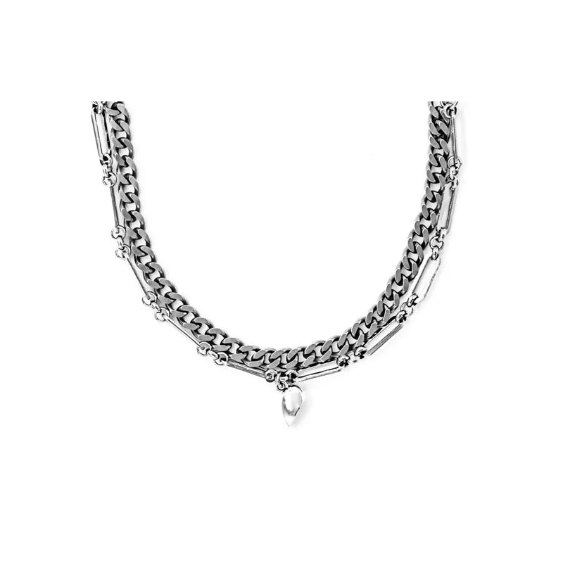 Magnet Heart Pendant Bracelet Stainless Steel Bangle