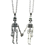 Magnet Skull Pendant Necklace Couple Skeleton Hallowee...