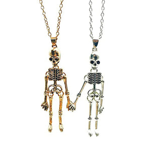 Magnet Skull Pendant Necklace Couple Skeleton Hallowee...