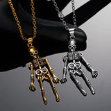 Magnet Skull Pendant Necklace Couple Skeleton Hallowee...