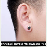 Magnet Earrings Stone Ear Clip Copper Material Cold Wind Men Women