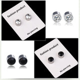 Magnet Earrings Stone Ear Clip Copper Material Cold Wind Men Women