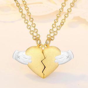 Magnetic Heart Break Necklace for Women