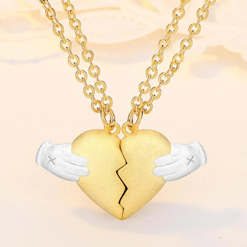 Magnetic Heart Break Necklace for Women
