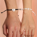 Magnetic Heart Love Lucky Rope Bracelet Set Couple Bracelets