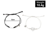 Magnetic Heart Love Lucky Rope Bracelet Set Couple Bracelets