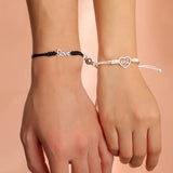 Magnetic Heart Love Lucky Rope Bracelet Set Couple Bracelets