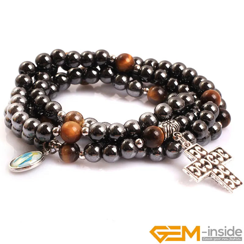 Magnetic Hematite Stone Therapy Bracelet for Men
