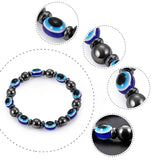 Magnetic Bracelet Evil Eye Hematite Stone Therapy Health Care Bangle