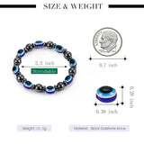Magnetic Bracelet Evil Eye Hematite Stone Therapy Health Care Bangle