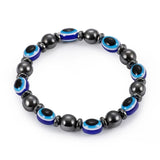 Magnetic Bracelet Evil Eye Hematite Stone Therapy Health Care Bangle