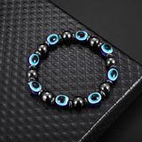 Magnetic Bracelet Evil Eye Hematite Stone Therapy Health Care Bangle