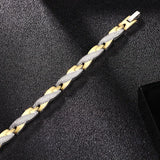Women's Magnetic Therapy Bracelet Titanium Steel X Shape Links