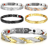 Women's Magnetic Therapy Bracelet Titanium Steel X Shape Links
