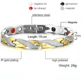 Women's Magnetic Therapy Bracelet Titanium Steel X Shape Links