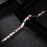 Women's Magnetic Therapy Bracelet Titanium Steel X Shape Links