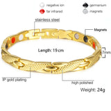 Women's Magnetic Therapy Bracelet Titanium Steel X Shape Links
