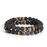 Magnetic Couples Bracelets Natural Stone Beads 2pcs Distance Relationship